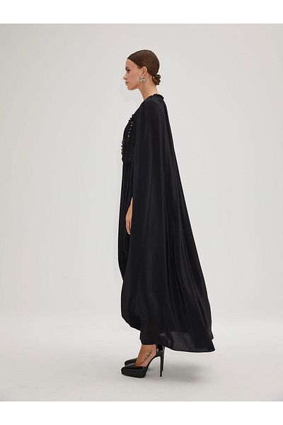 BAQA Bead Detailed Black Dress