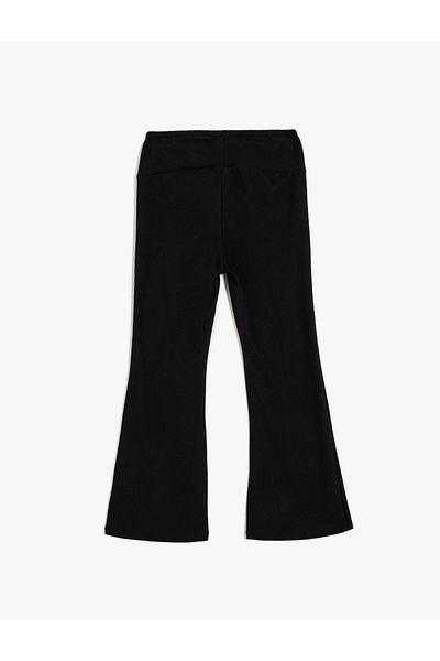 Koton Flared Leg Trousers with Elastic Waist