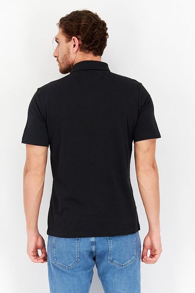 Vince Camuto Men Regular Fit Plain Short Sleeves Polo Shirt, Black
