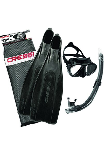 Cressi Pro Star Palet Maske Şnorkel Seti
