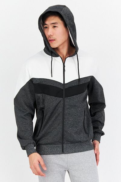 Cultura Men Sportswear Fit Colorblock Training Hoodie,grey
