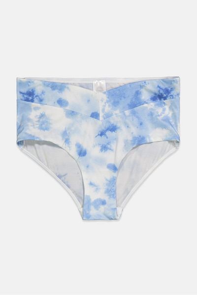 Tchibo Women High Waist Tie Dye Panty, Blue