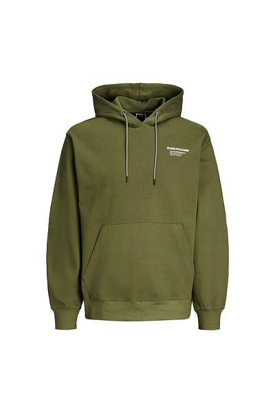 Jack & Jones Мъжки суитшърт с качулка Jack&Jones Hood Aero в зелен цвят