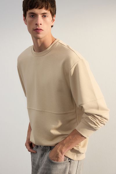 Trendyol Collection Φούτερ Oversize Pile Stone - Wide Cut TMNAW25SW00034