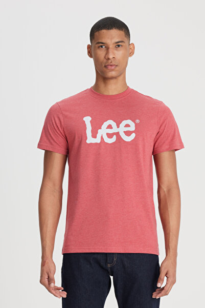 Lee Regular Fit Regular Cut Crew Neck Claret Red T-Shirt