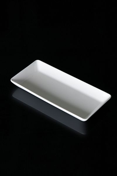 ACAR Pure White Rectangular Boat Plate - 20 cm