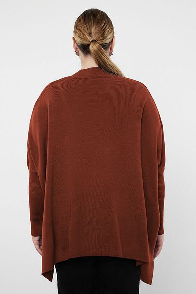 Trendyol Curve Relax Fit Brick Color Knitwear Sweater - Stand Collar and Slit Detail Tbbaw24An00032