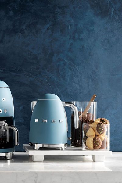 SMEG 50's Style Mat Storm Blue ®   Kettle Special Edition
