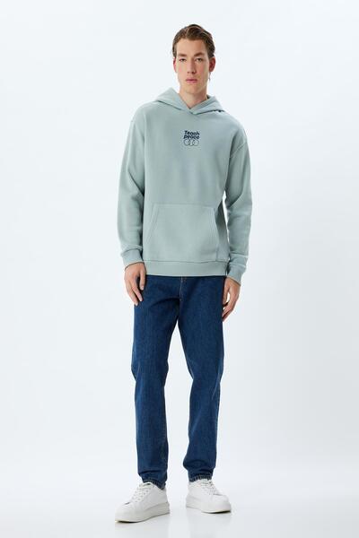 Koton Mavi Erkek Yetişkin Sweatshirt 5WAM70102MK