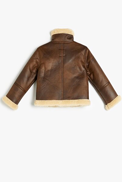 Koton Καφέ Γυναικείο Παιδικό Μπουφάν 5WKG20052AW