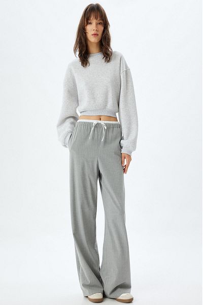 Koton Graues Damen-Sweatshirt 5WAK10051EK
