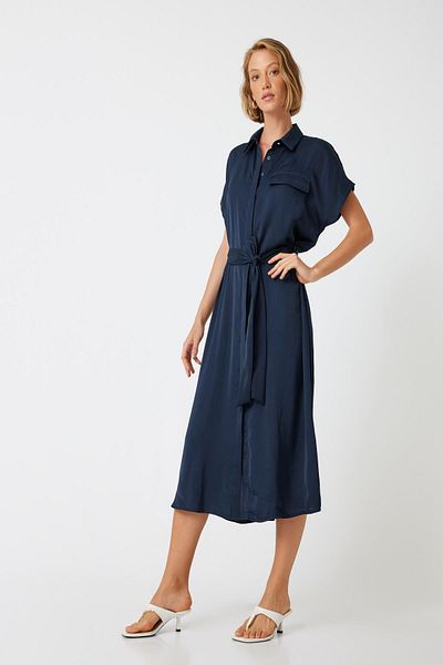 Koton Γυναικείο Φόρεμα Navy Blue 4SAK80022PW