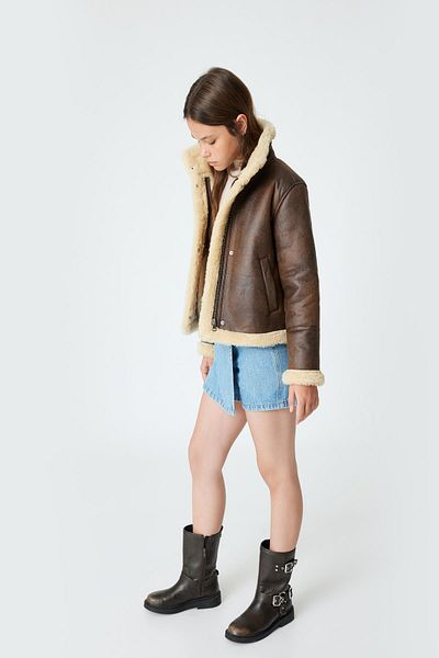 Koton Braune Mädchenjacke 5WKG20052AW