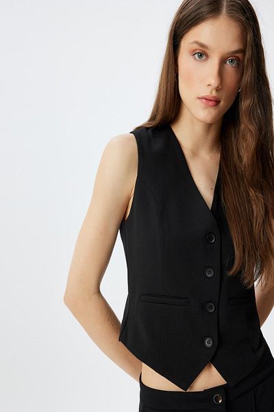 Koton 5WAK10173EK Modell Schwarze Damenjacke