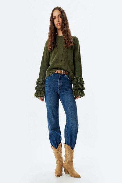 Koton Khaki Young Sweater 5Wal90052Ht