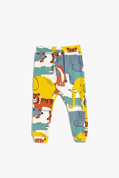 Koton Ecru Patterned Baby Boy Sweatpants 5Wmb40009Tk