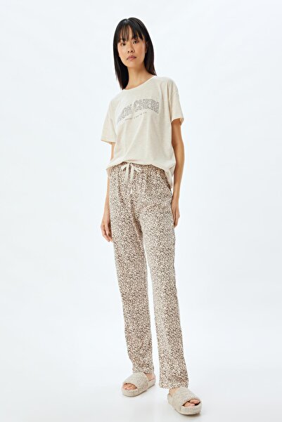Koton Bej Melanj Kadın Pijama Takımı 5WLK40044MK