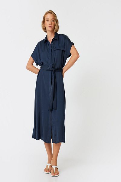 Koton Γυναικείο Φόρεμα Navy Blue 4SAK80022PW