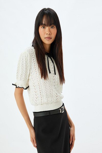 Koton Young Ecru Sweater - 5Wal90084Ht