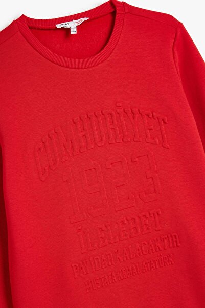 Koton Red Boy's Sweatshirt 5Wkb10019Tk
