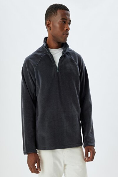 Koton Men's Anthracite Adult Sweatshirt - 5Wam70062Mk