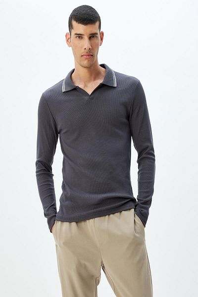 Koton Ανδρικό T-Shirt Anthracite για ενήλικες - 5WAM10197HK