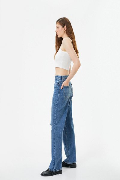 Koton Mittlere Indigo-Jeans für Damen – Modell 4SAL40095MD