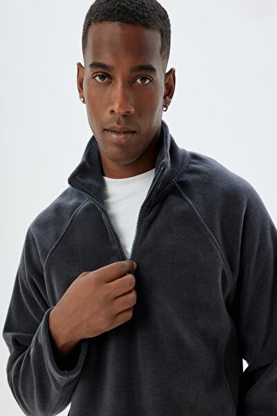 Koton Men's Anthracite Adult Sweatshirt - 5Wam70062Mk