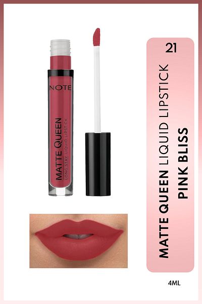 NOTE Matte Queen Lipstick - 21 Pink Bliss Red Lipstick