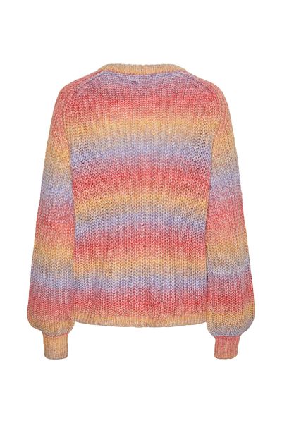 PIECES PCSILLO LS O-NECK Outfit MM – Regenbogenstrick