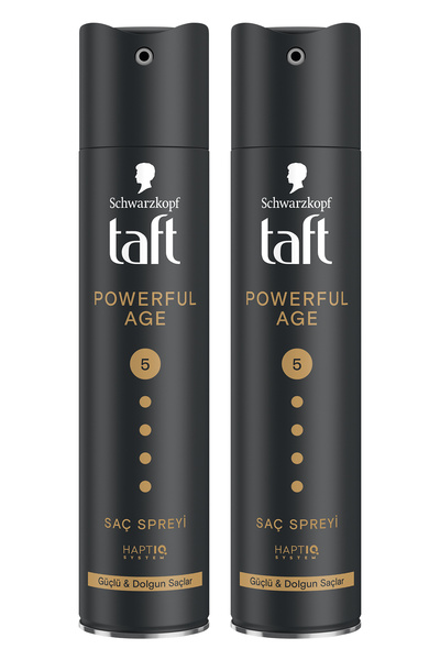 Taft Powerful Age Saç Spreyi 250ml - İnce ve Zayıflamış Saçlar İçin 2'li Set
