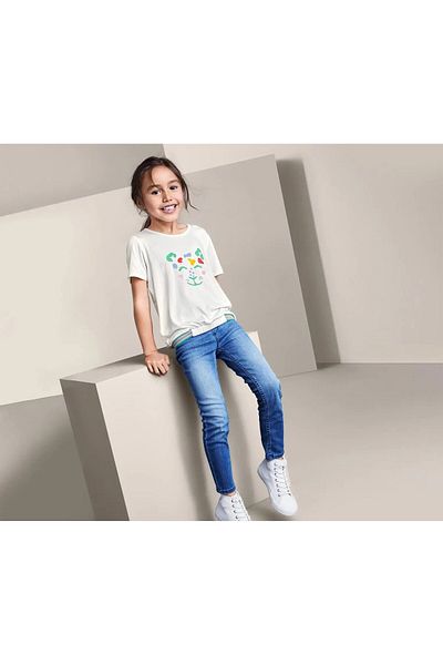 Tchibo Kids Girls Graphic T-shirt, White