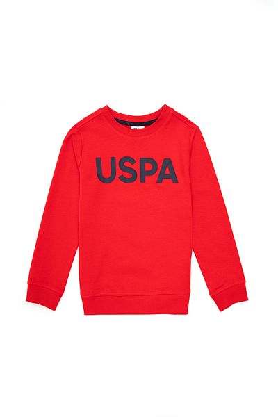 U.S. Polo Assn. Boy's Red Crew Neck Sweatshirt 50289143 -Vr030