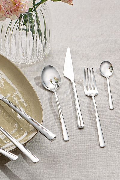 Emsan Spruce 84 Pieces 12 Person Fork Spoon Knife Set Boxed