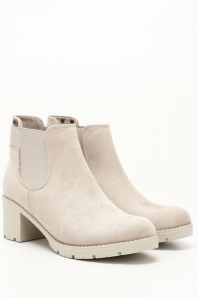 GÖNDERİ(R) Women's / Girls' Leather Suede Thick Heeled Chelsea Boots