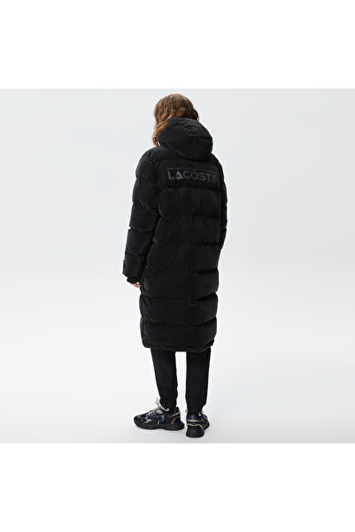 Lacoste Kadın Kapüşonlu Kapitone Siyah Mont