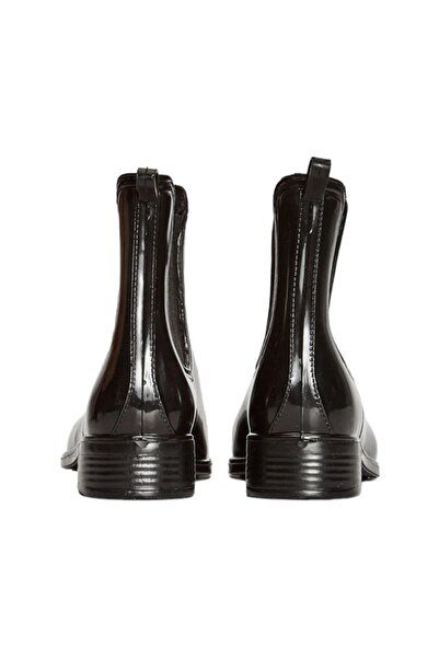 Liger Kemerli Tokalı Kadın Yağmur Botu SİYAH