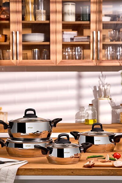 Emsan Mısra 8 Parça Çelik Tencere Seti