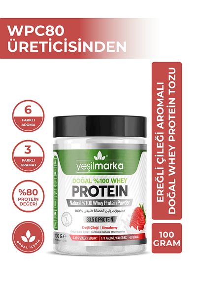 yeşilmarka Ereğli Strawberry Whey Protein Powder - 100 g