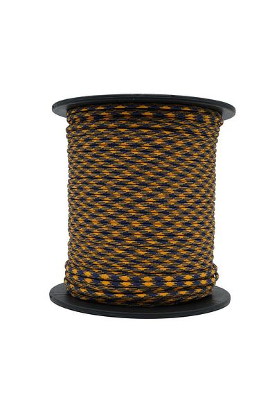 MG ROPES حبل باراكورد منقوش باللون الأزرق الخردلي 4 مم - رقم: 110 10 متر