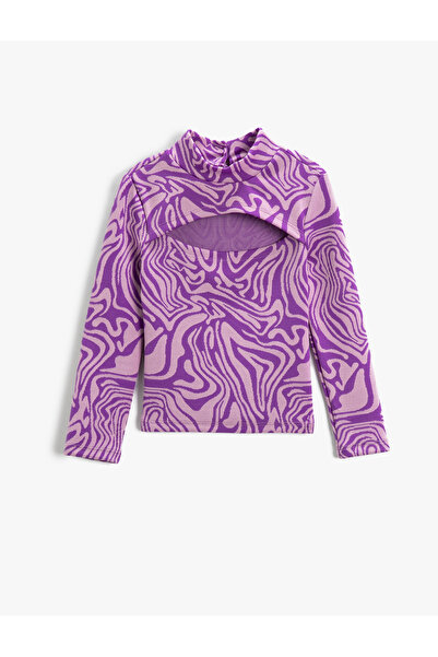 Koton Tricou cu jumătate de gât cu detaliu fereastră