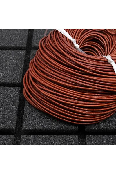 Mg Aksesuar Genuine Sırım Leather Rope Tan 3 mm 5 Meters