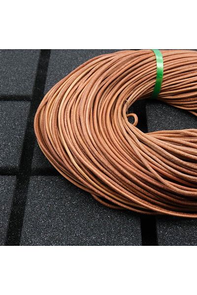 Mg Aksesuar Genuine Sırım Leather Rope Natural 2 mm 5 Meters
