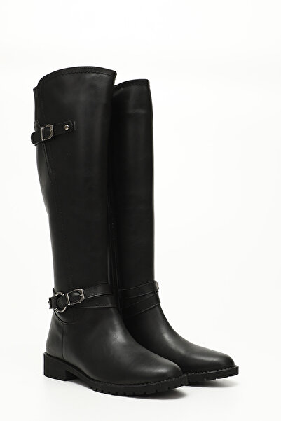 GÖNDERİ(R) Women / Girls Black Zippered Rubber Sole Boots