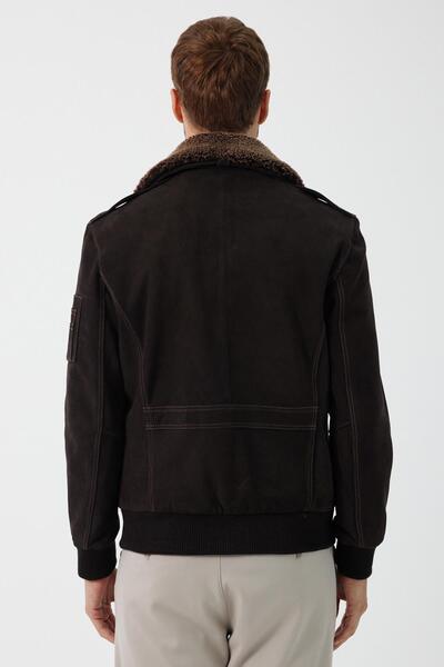 Deri Company Pilot Brown Leather Coat