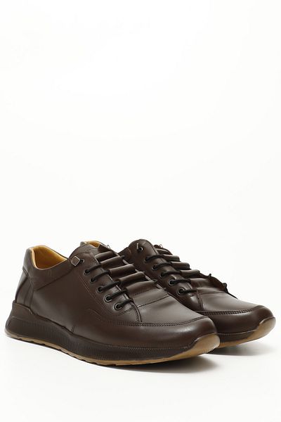 GÖNDERİ(R) Men's Brown Antique Lace-Up Genuine Leather Comfort Sneaker