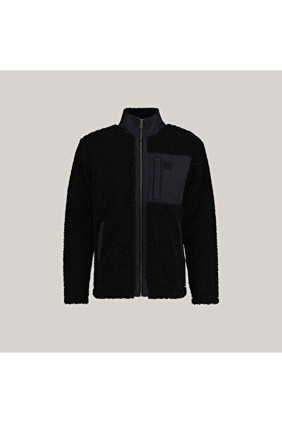 Gant Erkek Siyah Relaxed Fit Fermuarlı Logolu Sweatshirt