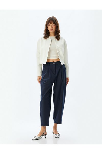 Koton High Waist Pocket Balloon Form Trousers