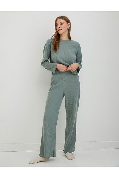 Koton Strukturierte Pyjamahose mit elastischem Bund