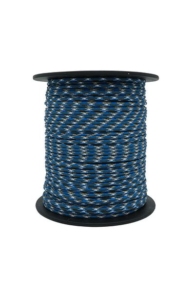 PARACORD حبل منقوش باللون الأزرق والبيج 4 مم - 10 متر